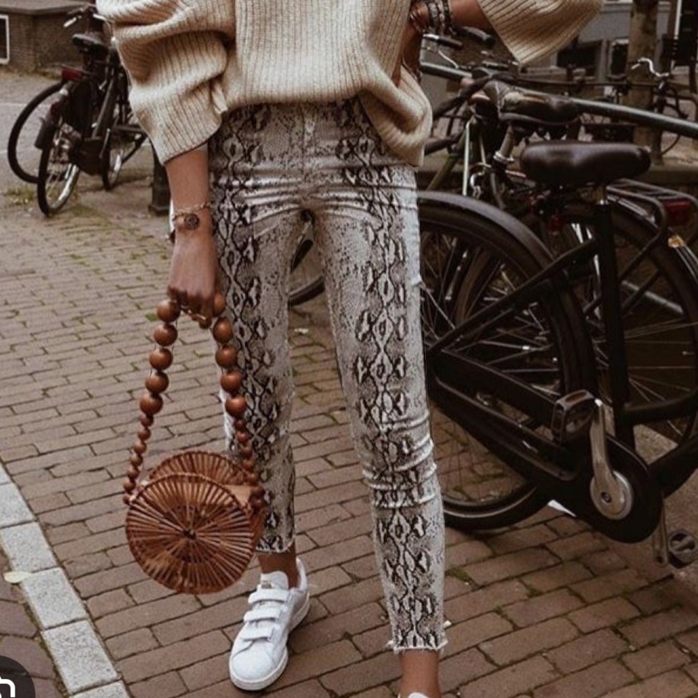 Mango snake print jeans - Picture 1 of 7